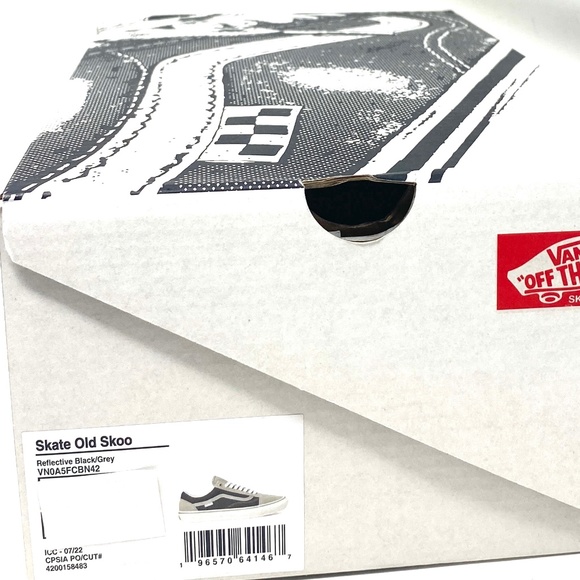 VANS Skate Old Skool Reflective Shoes Suede Gray Black Women Casual VN0A5FCBN42 - Picture 10 of 11